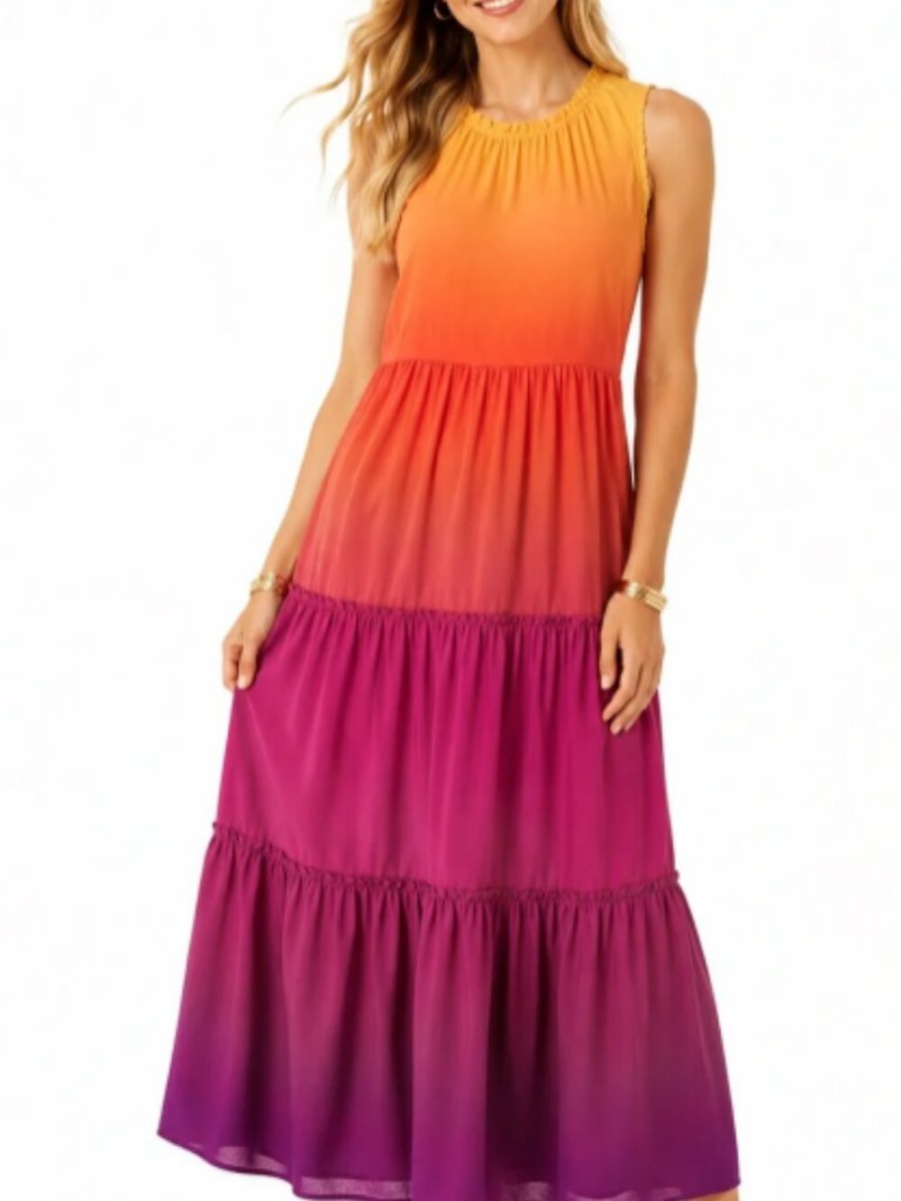 NWT Womens Matilda Jane Waikiki Ombre Maxi Dress Sz Med